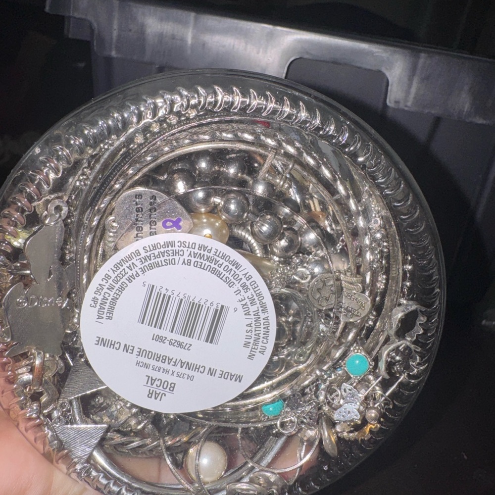 Mixed Silver-Tone Jewelry Jar - Picture 5 of 9